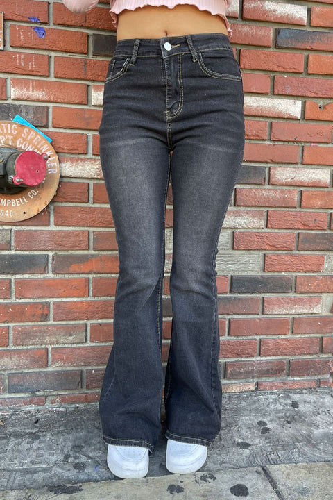 Y2K Low-Rise Vintage Wash Flare Jean