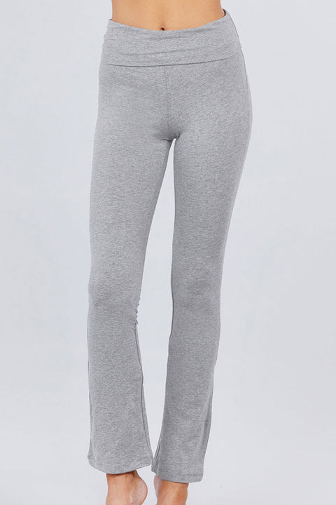 Basic Low-Rise Banded Waist Flare Yoga Pants
