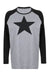 Y2K Long Sleeve Oversized Star Graphic Print Raglan T-Shirt