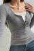 Y2K Long Sleeve Button-Front Lace Detail Top