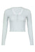 Y2K Button Front Lace Trimmed Long Sleeve Top