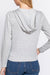 French Terry Zip-Front Hoodie Sweatshirt Jacket