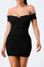 Ruched Off Shoulder Bodycon Mini Dress