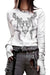 Y2K Grunge Graphic Print Long Sleeve T-Shirt