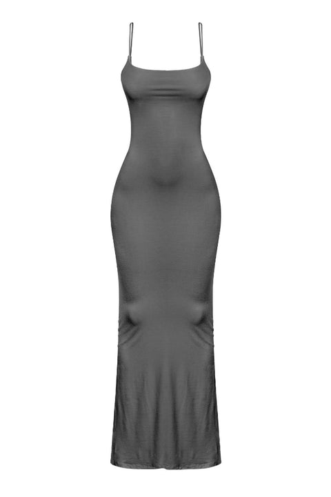 Double-Layered Sleeveless Cami Bodycon Maxi Dress