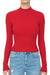 Ribbed Mock Neck Sweater Top