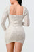 Sequins Long Sleeves Bodycon Mini Dress