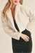 Tailored Collar Soft-Hand Faux Fur Crop Coat Jacket with Hidden Snap Button