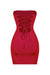 Strapless Tube Side Slit Mini Dress