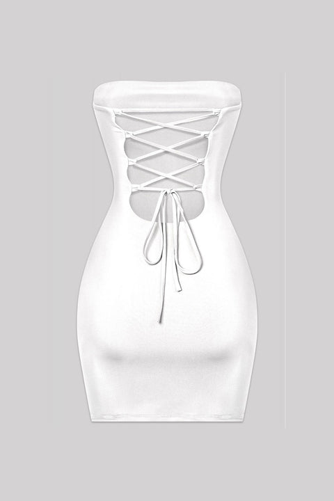 Tresser™ Strapless Tube Side Slit Mini Dress