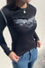 Y2K Wing Graphic Print Long Sleeve T-Shirt Top with Stitch Detail