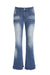 Y2K Low-Rise Flare Jean with Fray Hem in Great Stretch
