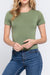 Basic Short Sleeve Crew Neck Double Layer Knit Top
