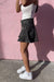 Y2K Low-Rise Pleated Denim Mini Skirt with Grommet Belt