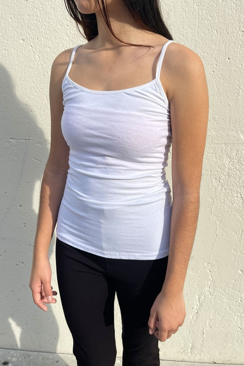 Basic Adjustable Strap Cropped Cami Top