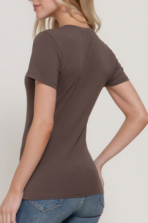 Basic Short Sleeve V-Neck T-Shirt