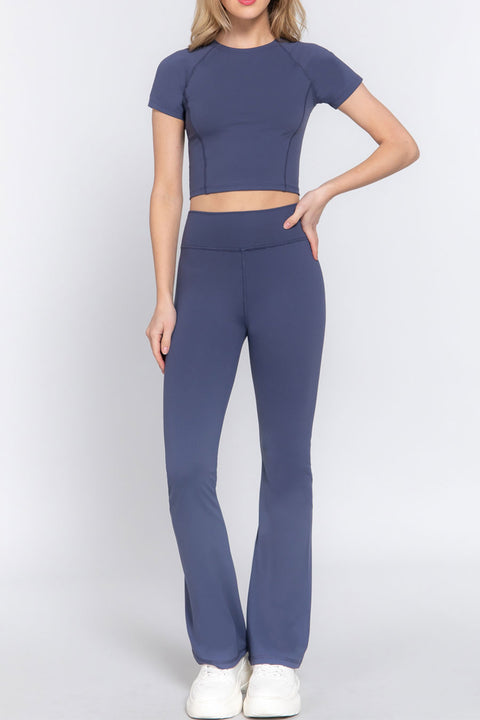 Basic Flare Power Stretch Workout Long Pants