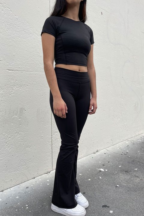Basic Short Sleeve Crew Neck Workout Top