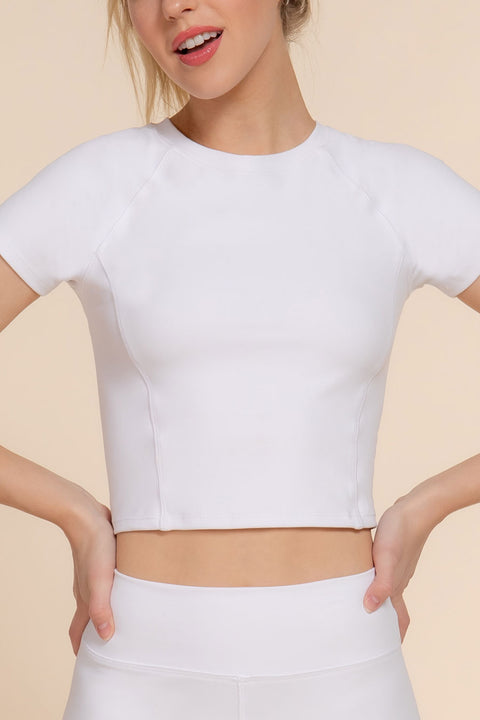 Basic Short Sleeve Crew Neck Workout Top