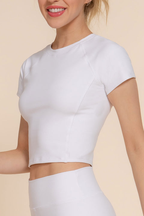 Basic Short Sleeve Crew Neck Workout Top