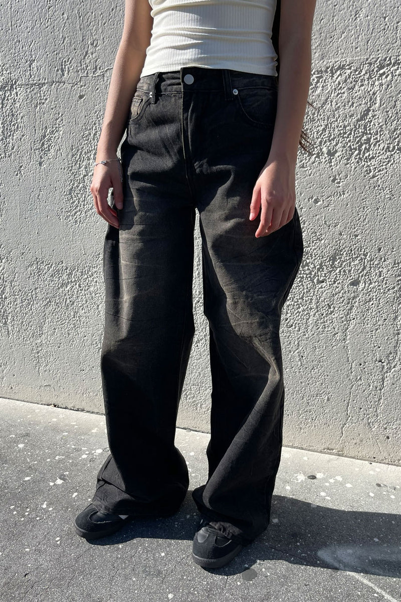 Y2K Vintage Black Wash Rigid Baggy Jeans– HyperBees