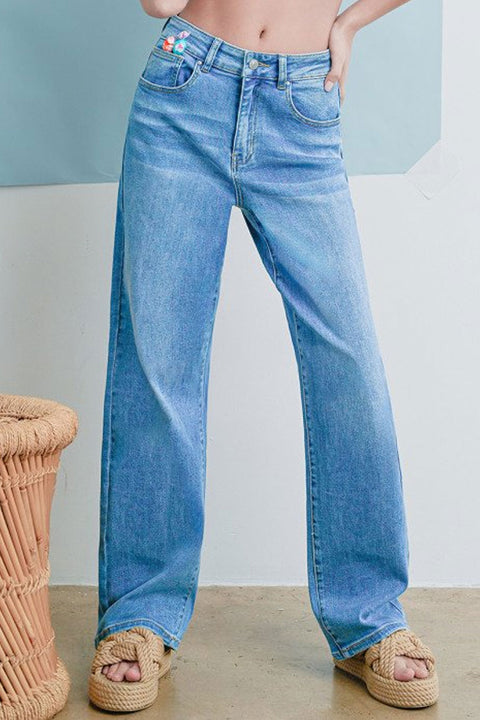 WAXJEAN Authentic Straight Baggy Jeans with Good Stretch