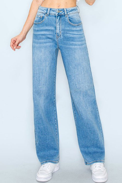 WAXJEAN Authentic Straight Baggy Jeans with Good Stretch