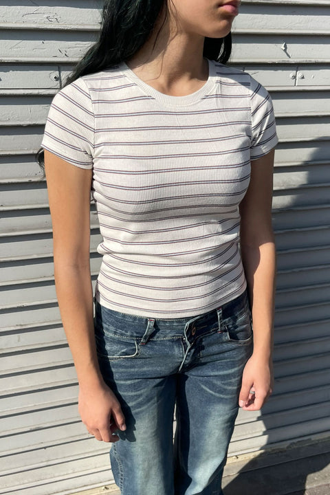 Basic Ribbed Stripped Baby Tee