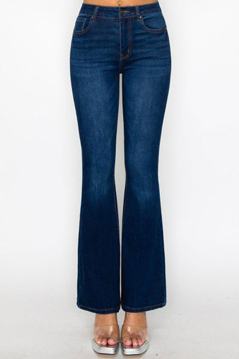 WAXJEAN Flap Back Pocket Bootcut Jeans