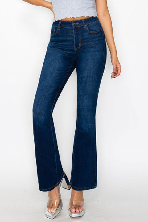 WAXJEAN Flap Back Pocket Bootcut Jeans