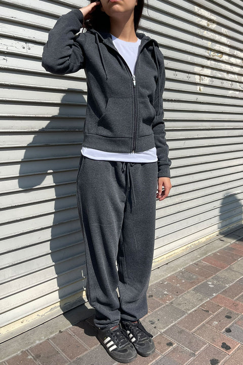 Basic Fleece Jogger Pants With Side Pockets