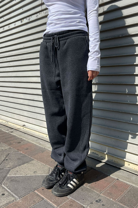 Basic Fleece Jogger Pants With Side Pockets