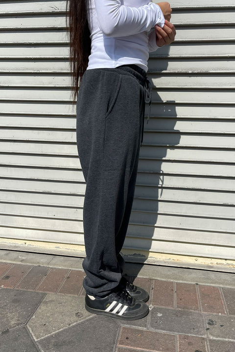 Basic Fleece Jogger Pants With Side Pockets