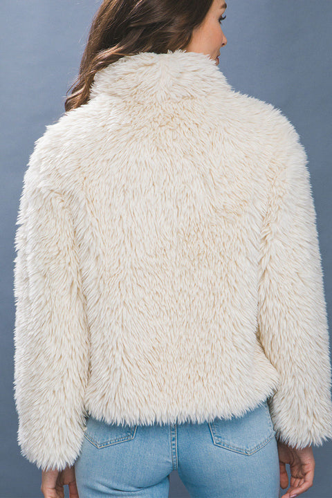 Super Soft Faux Fur Mid Waist Coat