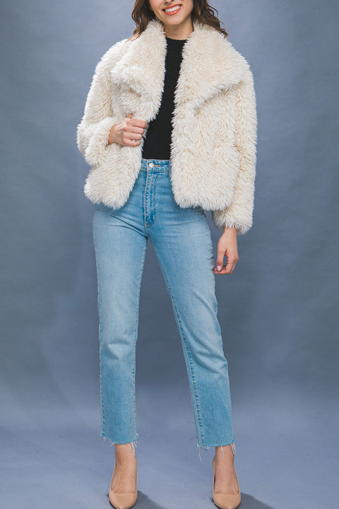 Super Soft Faux Fur Mid Waist Coat