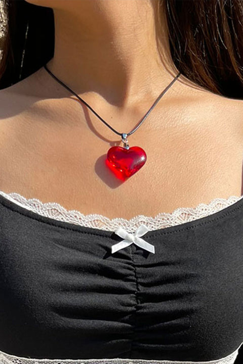 Y2K Grunge Heart Pendant Necklace