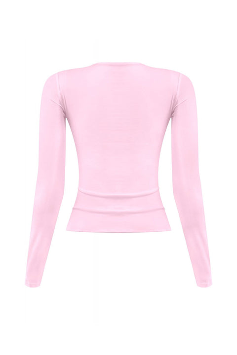 Tresser™ Long Sleeve Round Neck Solid Basic Double-Layered Top