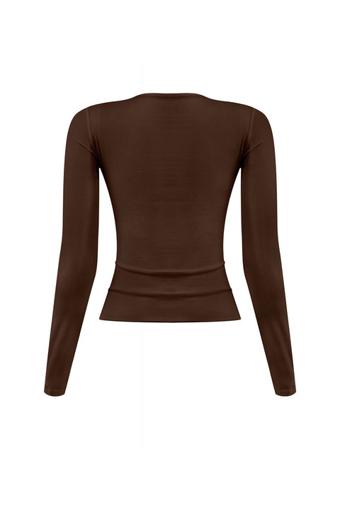 Tresser™ Long Sleeve Round Neck Solid Basic Double-Layered Top