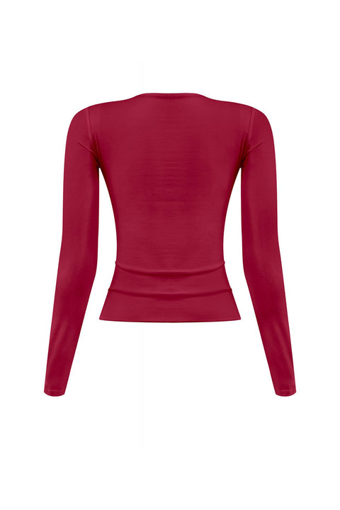 Tresser™ Long Sleeve Round Neck Solid Basic Double-Layered Top