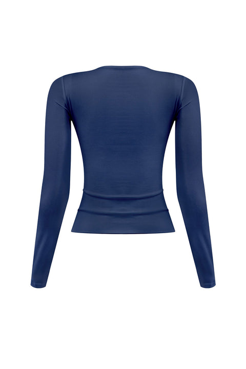 Tresser™ Long Sleeve Round Neck Solid Basic Double-Layered Top