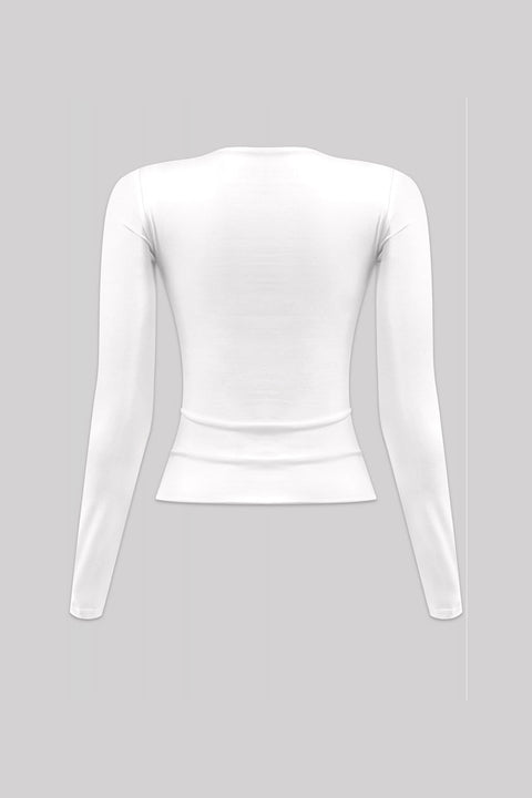 Tresser™ Long Sleeve Round Neck Solid Basic Double-Layered Top