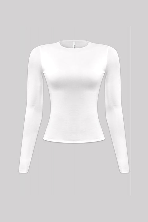Tresser™ Long Sleeve Round Neck Solid Basic Double-Layered Top