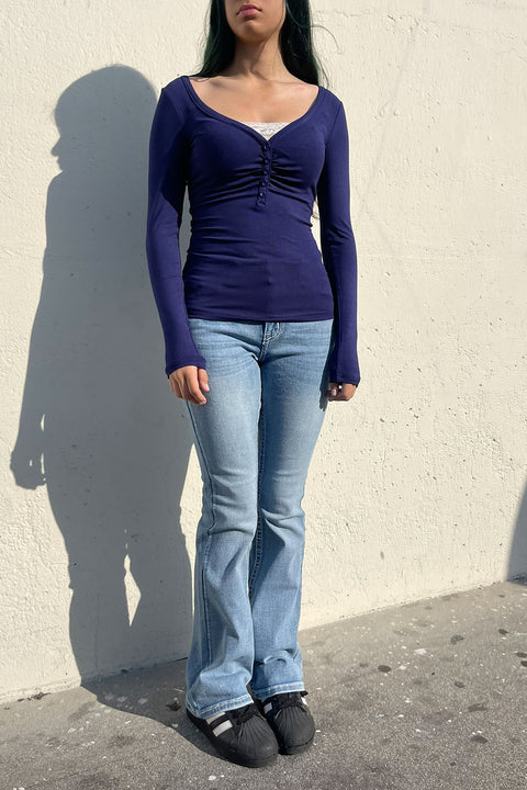 2000s Style Angel Wings Shape Rhinestone Bling Back Pocket Bootcut Jean with Good Stretch