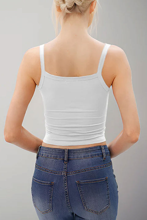 Basic Scoop Neck Ribbed Cami Top
