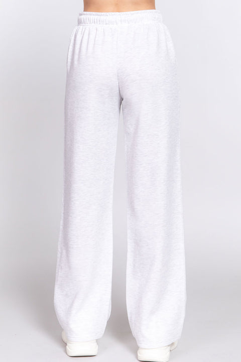 Basic Straight Leg Inner Fleece French Terry Jogger Sweatpants