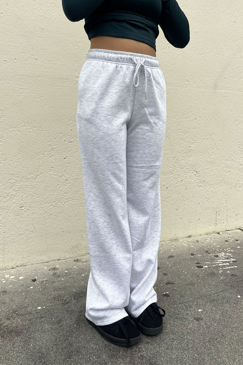 Basic Straight Leg Inner Fleece French Terry Jogger Sweatpants