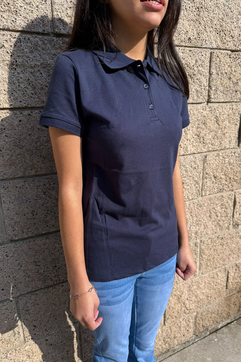 Basic Short Sleeveless Classic Polo Uniform Shirt