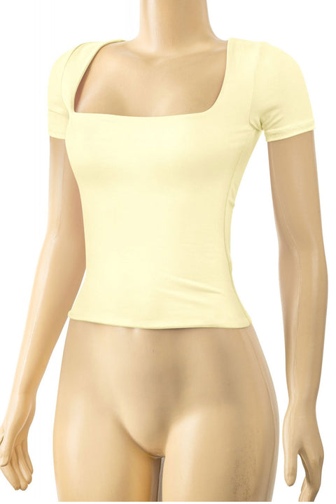 Tresser™ Short Sleeve Deep Scoop Casual Double-Layer Top