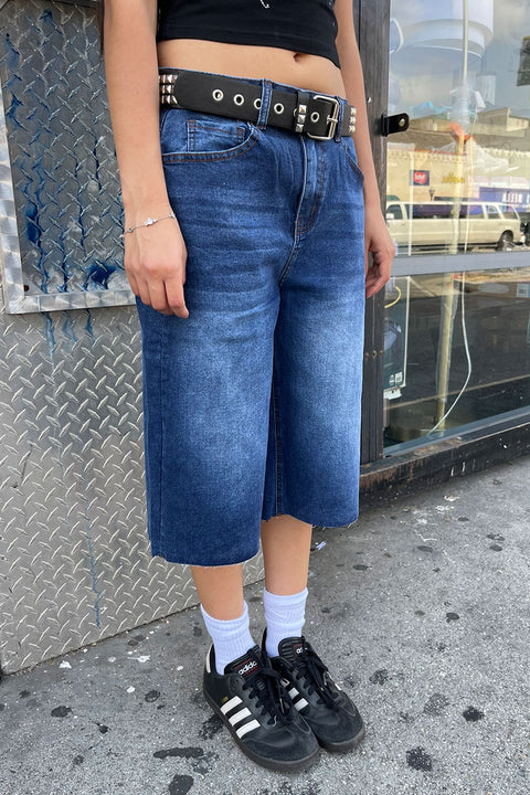 WAXJEAN Fade Wash Baggy Jorts with Great Stretch