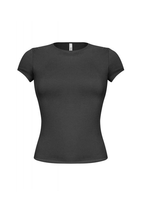Tresser™ Short Sleeve Round Neck Solid Basic Top (Double-Layer)